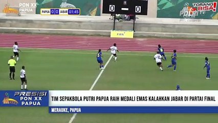 Tim Sepakbola Putri Papua Cetak Sejarah Raih Emas Pertama PON