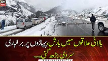 Mountains, hilly areas receive rain, season's first snowfall