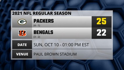 Packers @ Bengals Game Recap for SUN, OCT 10 - 01:00 PM EST