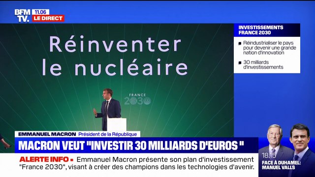 Emmanuel Macron: il faut faire émerger en France d'ici 2030 des réacteurs nucléaires de petite taille