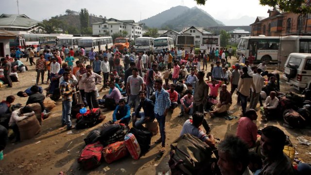 Kashmiri Hindus leaving Kashmir due to terrorist fear