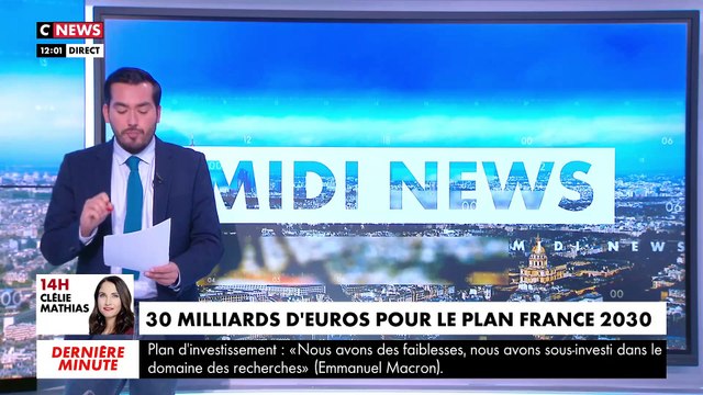 Emmanuel Macron annonce un plan d'investissement de 30 milliards d'euros sur cinq ans visant à développer la compétitivité industrielle et les technologies d'avenir