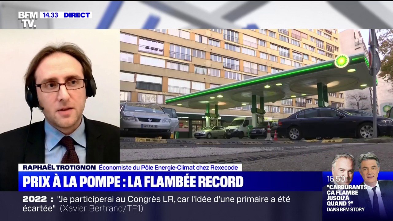 Flambée des prix à la pompe: les dépenses en carburant représentent "10%" des revenus des ménages les plus pauvres, contre "3% pour les plus aisés", d'après Raphaël Trotignon, économiste du Pôle Energie-Climat chez Rexecode