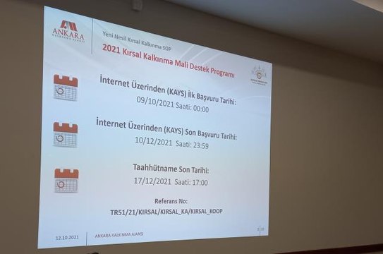 Beypazarı'nda 2021 Yılı Proje Teklif Çağrısı Kırsal Kalkınma Mali Destek Programı anlatıldı