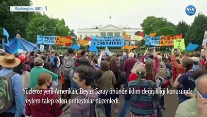 Beyaz Saray Önündeki İklim Protestosunda Gergin Anlar