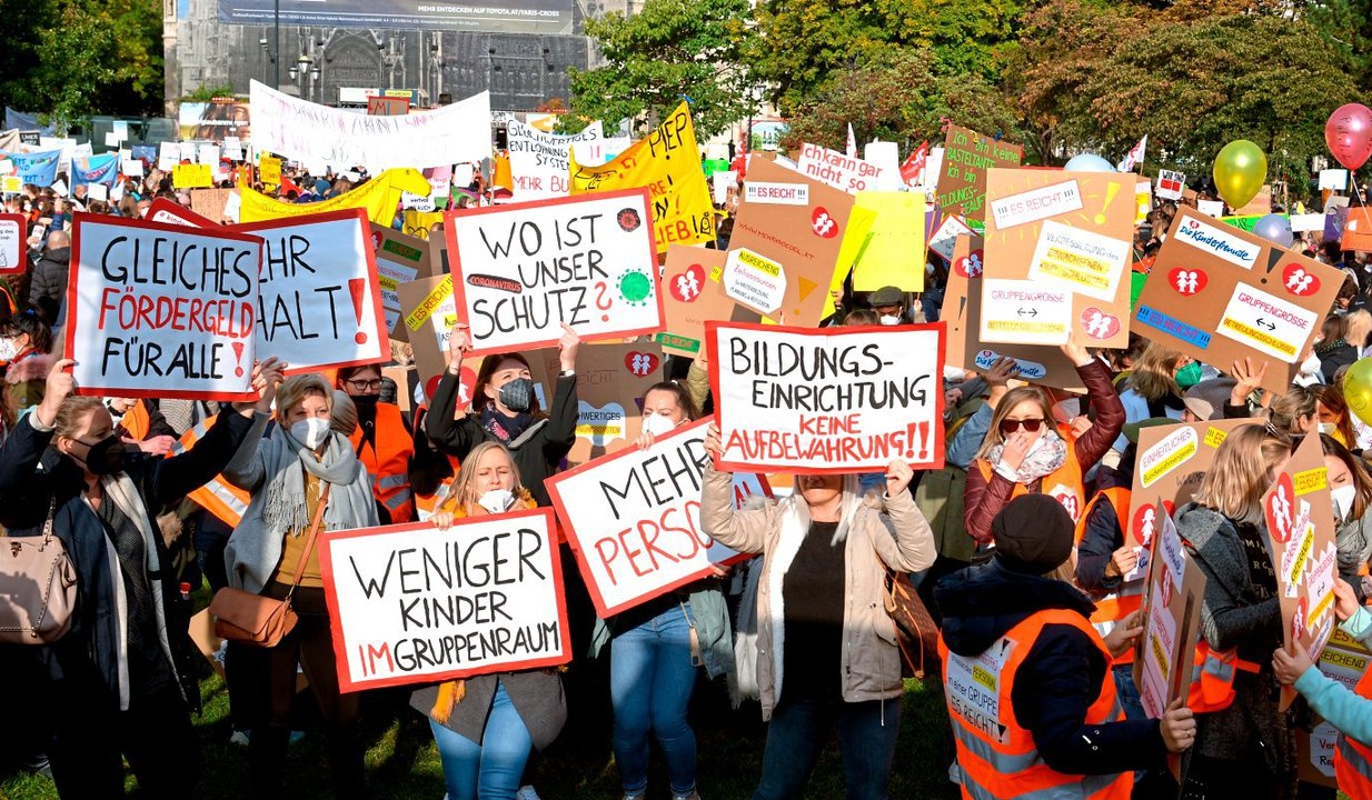 Kindergartenpersonal protestiert gegen Ohnmacht und Burnout