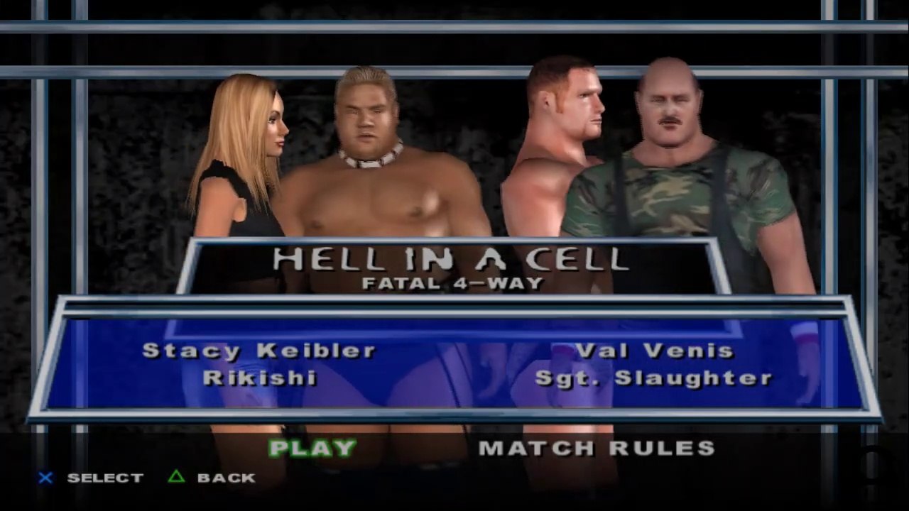 Here Comes the Pain Stacy Keibler(ovr 100) vs Rikishi vs Val Venis vs Sgt. Slaughter