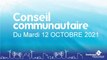Conseil de la Communauté Urbaine de Dunkerque du Mardi 12 Octobre 2021 (Replay)