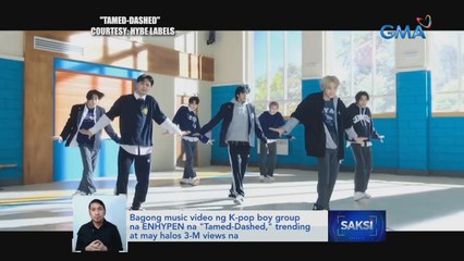 Bagong music video ng K-pop boy group na ENHYPEN na "Tamed-Dashed," trending at may halos 3-M views na | Saksi