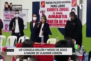 Fiscalía: "pensión de madre de Cerrón como docente y de viudez no justifican ahorros millonarios"