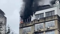 Incêndio atinge imóvel no Centro de Vitória