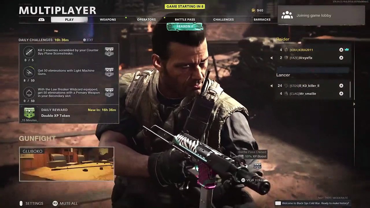 Call of Duty : Cold War PS5 : Season Six :First Gunfight Tournament