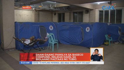 Daan-daang pamilya sa Baseco Compound, inilikas dahil sa biglaang pagtaas ng tubig | UB