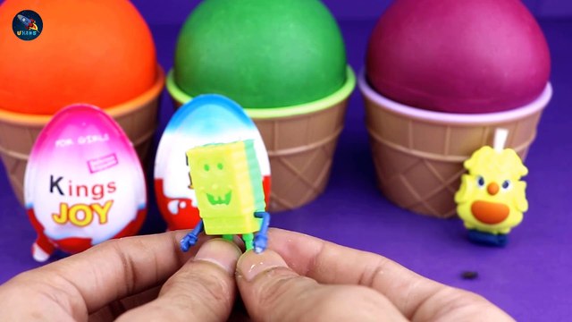 3 Color Kinetic Sand in Ice Cream Cups Surprise Toys Chupa Chups Yowie Kinder Surprise Eggs