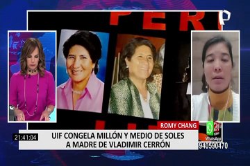 Romy Chang sobre caso de Bertha Rojas: "Se puede configurar en el delito de lavado de activos"
