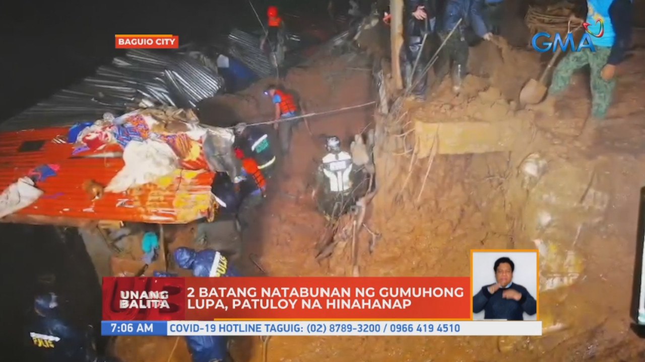 Dalawang batang natabunan ng gumuhong lupa, patuloy na hinahanap | UB