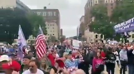 “Let’s go Brandon!” chants heard outside State Capitol during Michigan audit rally