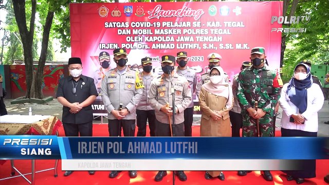 Kapolda Jateng Resmikan Satgas Covid-19 Pelajar Tingkat SMA di Tegal