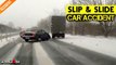 'Ryazan, Russia: Dashcam footage shows driver barely avoiding intense collision on slippery road'