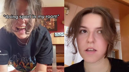 'The EXTREMELY AWKWARD moment when you get caught exercising alone'