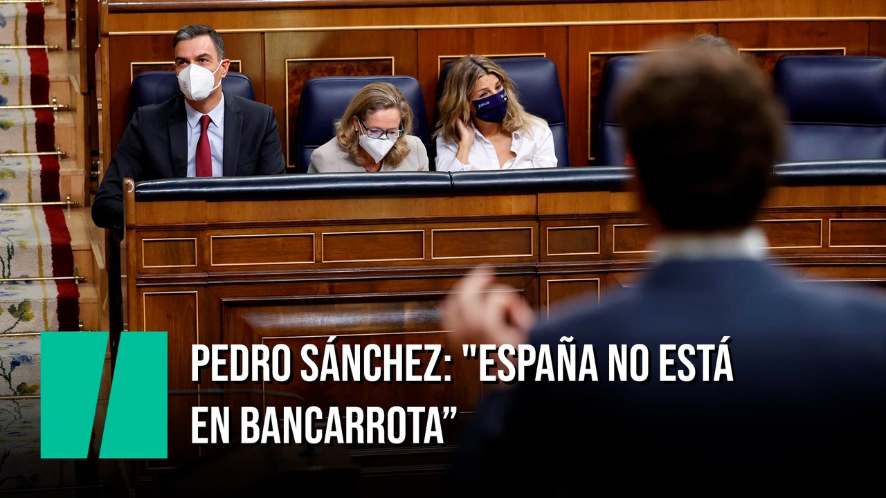 Pedro Sánchez: "España no está en bancarrota. España crece y tiene una prima de riesgo baja"
