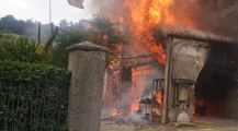 Montebello Vicentino (VI) - Incendio devasta casa in contrada Selva (13.10.21)