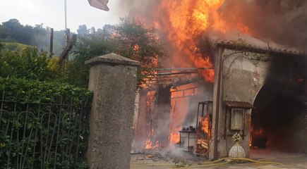Montebello Vicentino (VI) - Incendio devasta casa in contrada Selva (13.10.21)