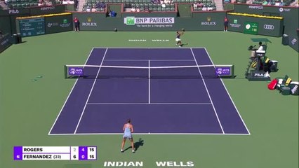 Rogers edges Fernandez at Indian Wells