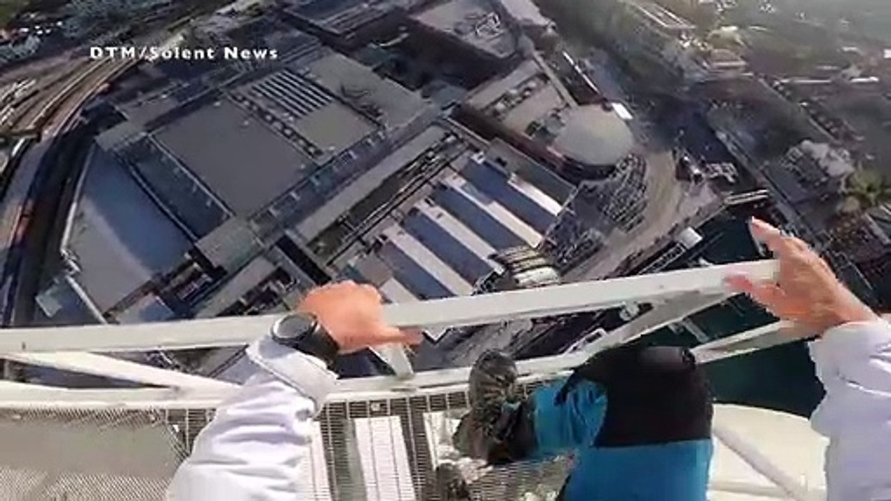 John Bream jumping from the Spinnaker Tower