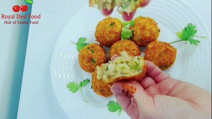 How to make chicken potato cheeseballs by royal desi food | Potato Cheeseballs | Easy Snack Recipe