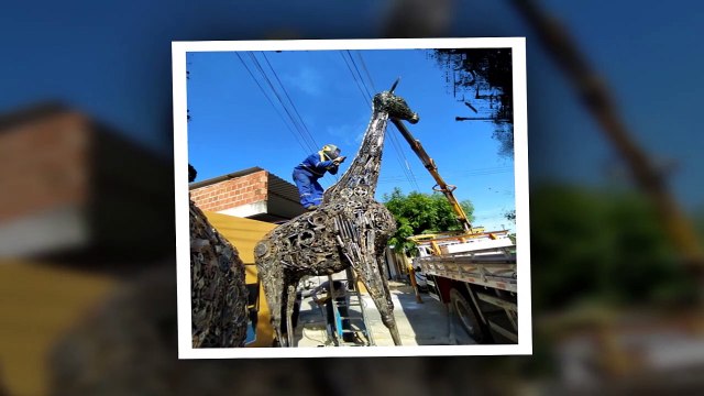 Metalúrgico brasileño sorprende con sus esculturas hechas con desperdicios metálicos...