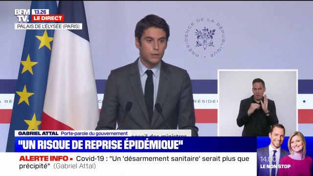 Gabriel Attal: Le retour de l'état d'urgence sanitaire n'est absolument pas à l'ordre du jour