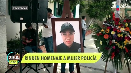 Rinden homenaje a mujer policía asesinada en Zacatecas