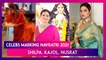 Celebs Marking Navratri 2021: Shilpa Shetty Celebrates With Her Kids Viaan & Samisha, Kajol Attends Durga Puja