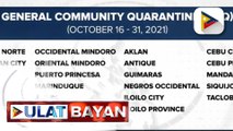 NCR, isasailalim sa Alert Level 3 simula Oct. 16-31, 2021; Ilang lugar sa Luzon at Mindanao, isasailalim sa MECQ