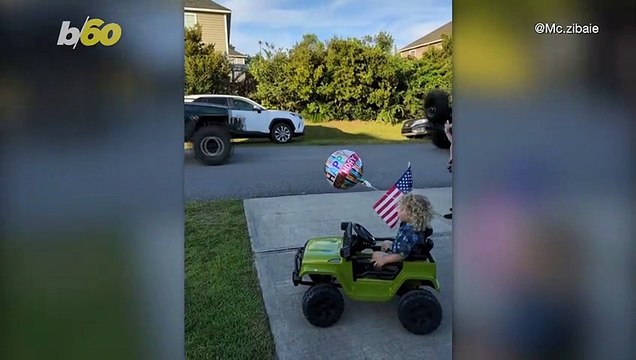Adorable 2-year-old Granted Birthday Wish, Surprised by Parade of Jeep Owners