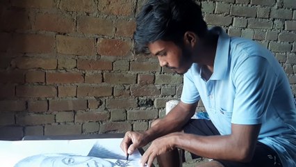 पेंसिल स्कैच का 'राजाÓ बनना चाहता है राजाराम