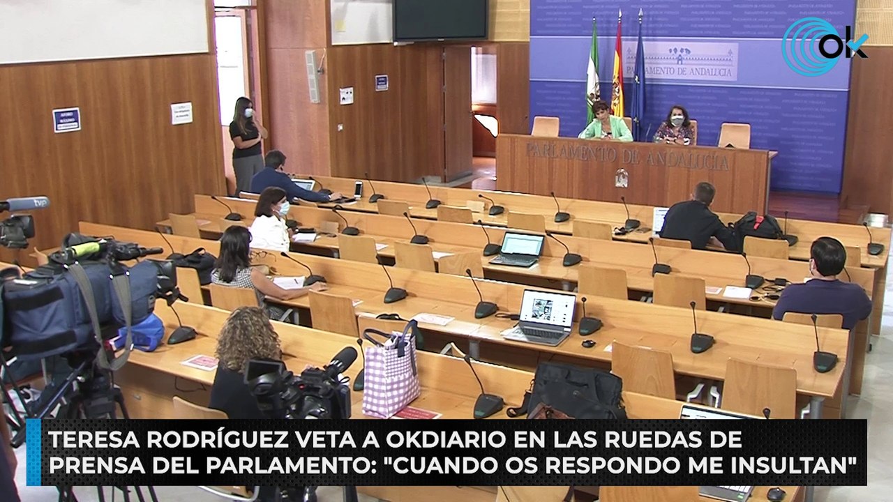 Teresa Rodríguez veta a OKDIARIO en las ruedas de prensa del Parlamento- "Cuando os respondo me insultan"