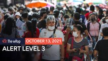 Metro Manila placed under Alert Level 3 from October 16 to 31