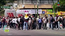 Policías y normalistas se enfrentan en Chiapas
