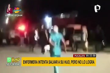 ¡Desgarrador! Enfermera intenta salvar a su hijo tras aparatoso accidente automovilístico