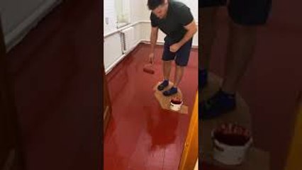 Man Traps Himself With Paint