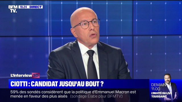 Éric Ciotti: Je ne voterai jamais Marine Le Pen