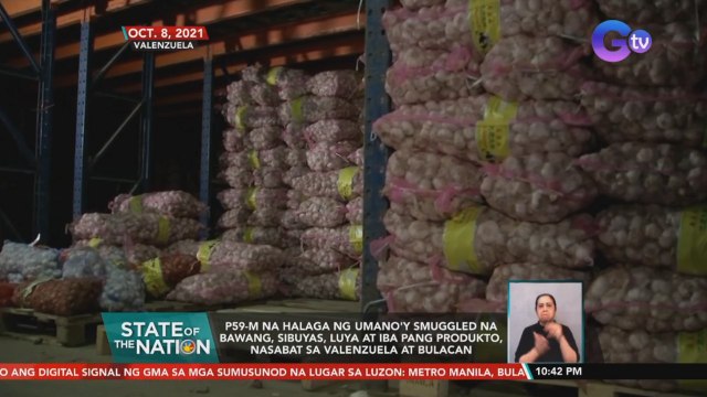 P59-M na halaga ng umano'y smuggled na bawang, sibuyas, luya at iba pang produkto, nasabat sa Valenzuela at Bulacan | SONA