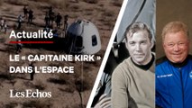 Submergé par l’émotion, le « capitaine Kirk » revient de l’espace