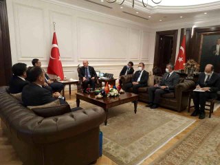 Bakan Soylu, Kırgızistan Acil Durumlar Bakanı Boobek Azikeev'i kabul etti