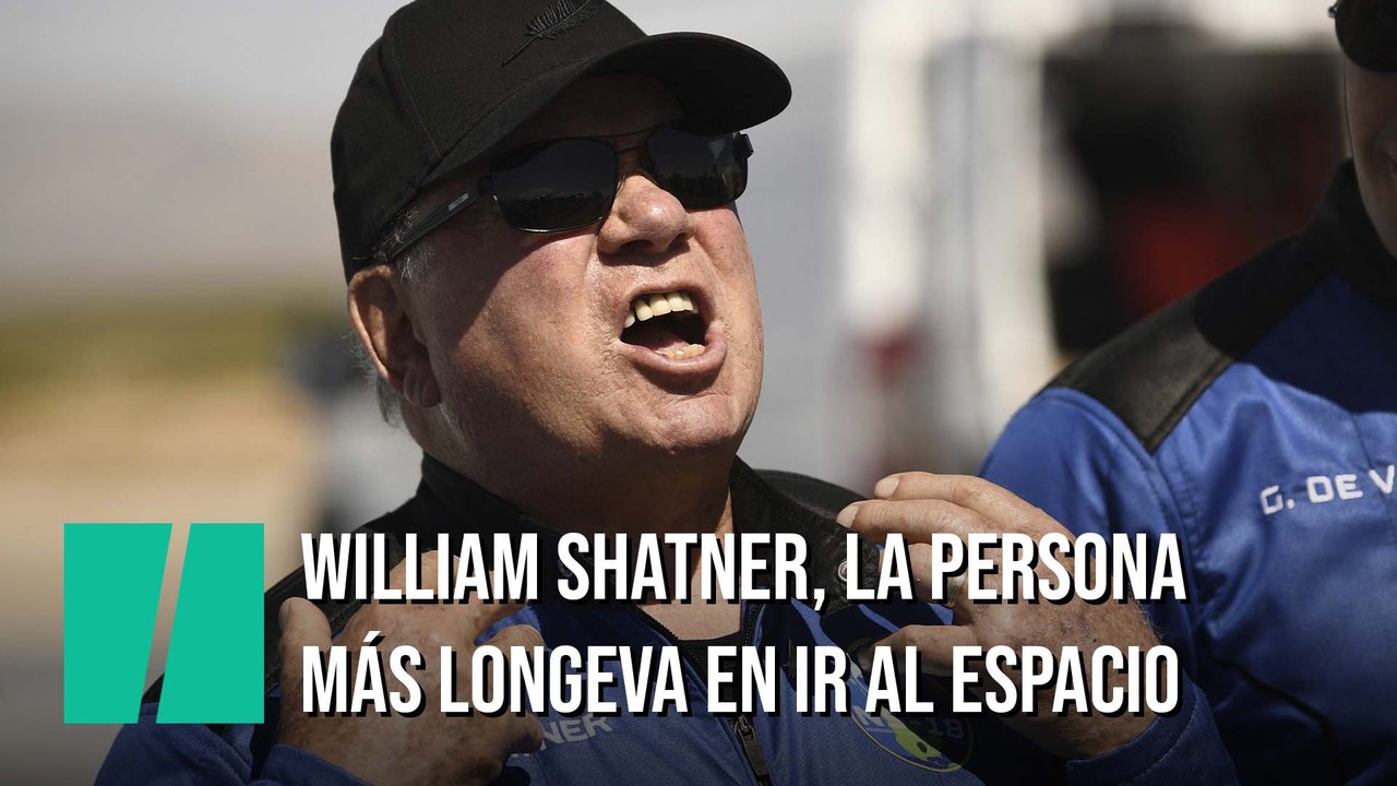 William Shatner, el Capitán Kirk de 'Star Trek', llega al espacio en un cohete de Bezos