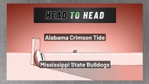 Alabama Crimson Tide at Mississippi State Bulldogs: Over/Under