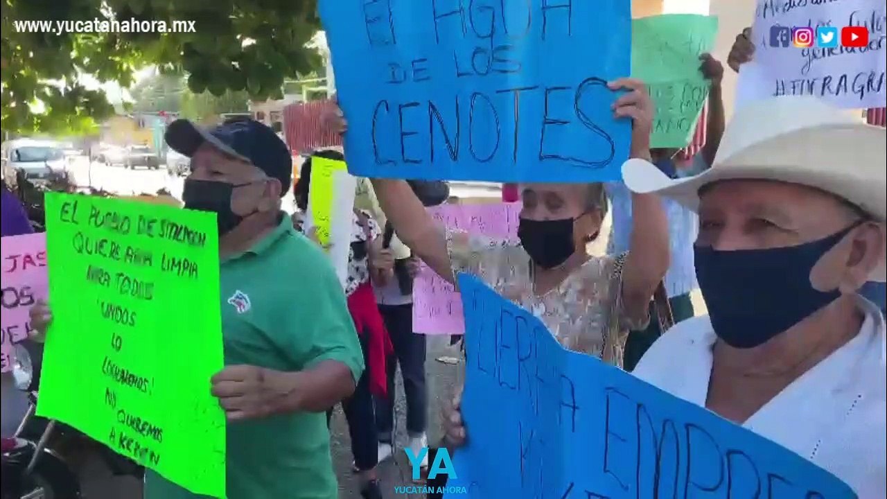 Vecinos de Sitilpech, comisaría de Izamal, protestan por la instalación de una granja porcícola en su comunidad.ad.