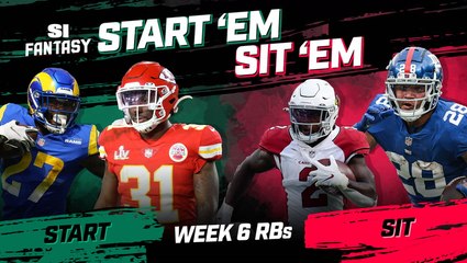 Week 6 Start 'Em or Sit 'Em: Running Backs